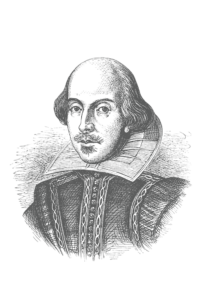 Engraved illustration of William Shakespeare