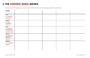 Image of Content Remix Matrix
